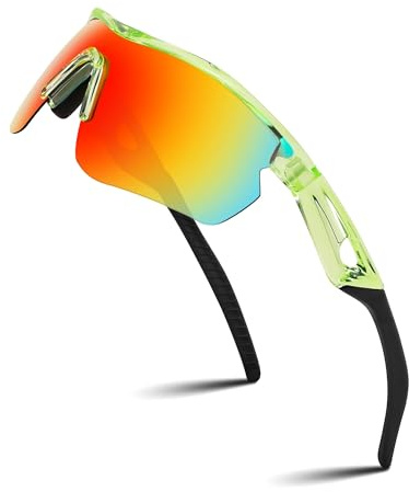 FEISEDY Lunettes de Sport Polarisées pour Enfants 6-12 Ans Garçons et Filles Cadres TR90 Baseball et Cyclisme B0220