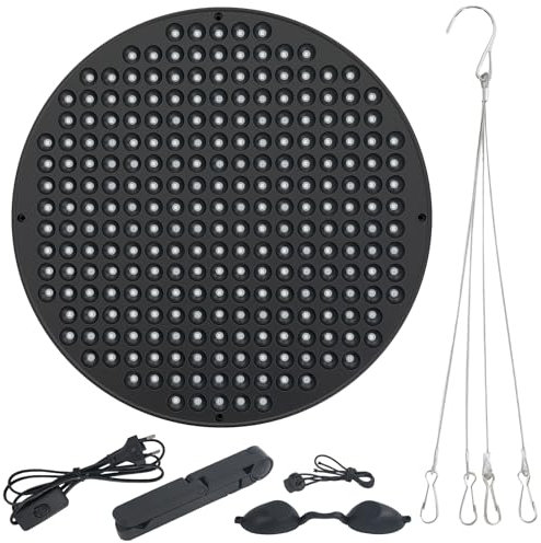 Btstil Solarium für Zuhause, 50W Bräunungslampe Solarium mit 250 Stück LEDs 460NM für Gesicht und Körper, Gesichtsbräuner Solarium mit Einstellbarer & Faltbares Ständer (Schwarz, #0811)