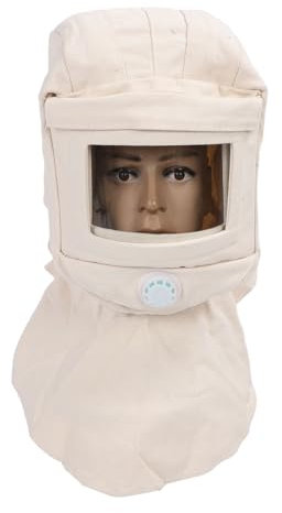Cappuccio per Sabbiatura, Scialle in Tela Antivento, Maschera Protettiva per Sabbiatrice, Maschera Protettiva Antipolvere, Protezione per il Collo, Casco per Sabbiatrice