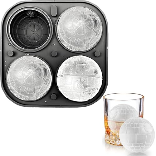 OYYTRAFO Iskubsform i silikon, XXL, stora isbitsformar, rund iskub, kulform – BPA-fri, livsmedelssäker, lätt att rengöra, 6 cm isbitar för whisky, öl, cocktail