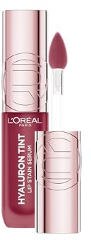 L'Oréal Paris Lip Stain Serum, Hyaluron Tint, Hydrating Lip Tint & Cheek Stain Infused with Hyaluronic Acid, 12H Longwear, Transfer-Proof & Waterproof, Natural Glass Skin Finish, 490 Berry Jolie
