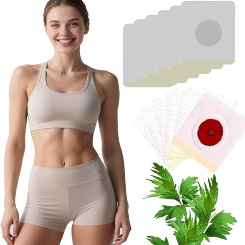 Cerotti per l'ombelico, 60 Pezzi per Drenaggio e Comfort Fisico, Supporto Silhouette Tonica, Sensazione di Leggerezza