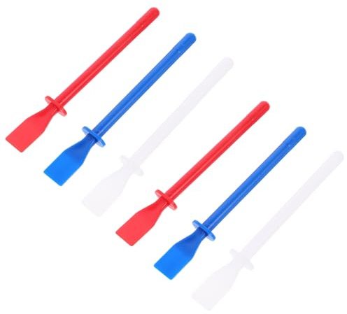 MUCKLILY Lot de 6 Spatules Flexibles pour Appliquer Colle et Peinture Outils DIY pour Cuir Papier et Carton Manche Long Ergonomique Multi-Usages Bricolage Artistique