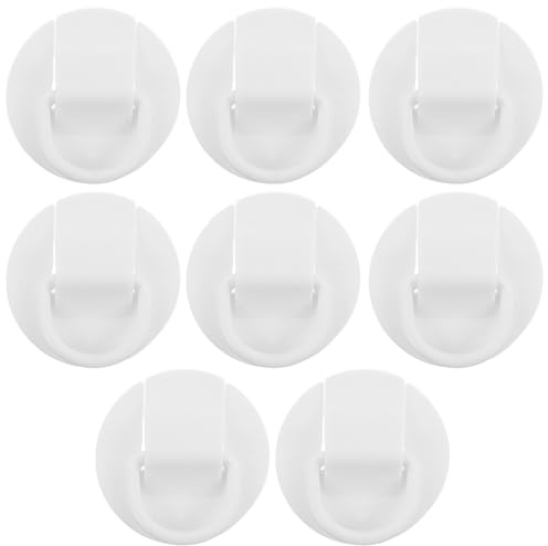 Mipcase 8 Piezas Parche D-Ring Blanco para Reparación y Sujeción Tablas de Paddle Inflables y Kayaks Clip para Deportes Acuáticos al Aire