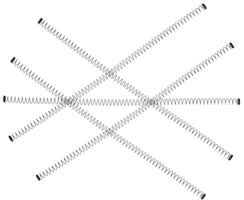 MAGICLULU Ressorts Robustes et Solide en Acier au Carbone 5 Pièces de Ressorts de Rechange Accessoires pour Outils Pneumatiques de Fixation pour Cloueuse