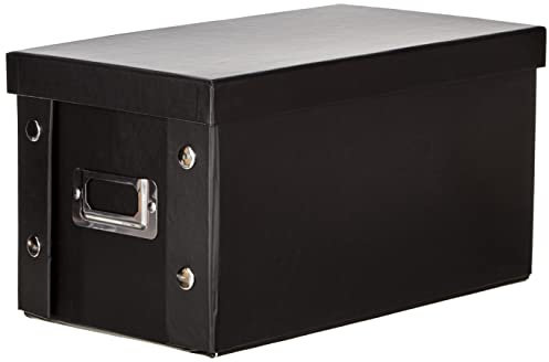 Zeller 17938 16 x 28 x 15 cm CD Storage Box Cardboard, Black