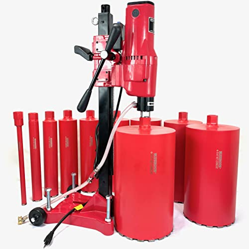 BLUEROCK TOOLS Model: 10Z1RB CONCRETE CORE DRILL w/ROLLING BASE- 1-10 BIT SET PACKAGE DEAL!