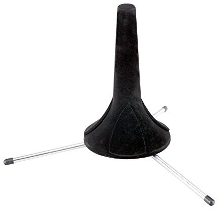 Classic Cantabile TS-153 Trompetenständer auch für Kornett und ähnliche Blasinstrumente (Standfläche ca. 25 cm Durchmesser) schwarz