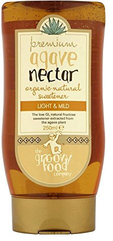 Le Groovy Food Company Agave Nectar organique édulcorant naturel doux (250ml) - Paquet de 2