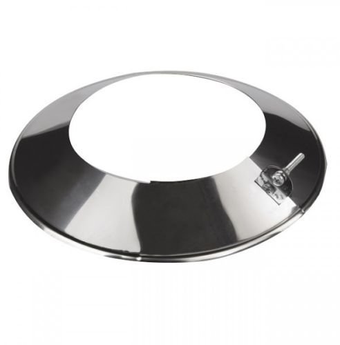 Rostfritt stål spis rör krage skorsten römma foder rosett fläns kanal rör runt skydd tak regnskydd KJ32 (110 mm)