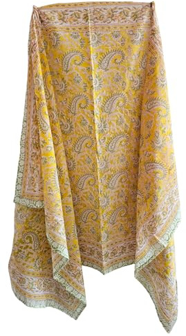 INDIANHANDICRFTS Paréo Indien Fait À La Main 100 % Coton Pour Femme Couverture De Bikini Maillot De Bain Rouge Paréo Écharpes Taille 111 X 183 Cm Ss049 Multicolore 44X72 Inch