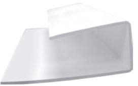 Gartenwelt Riegelsberger U-avslutningsprofil basic av plast vit 9 x 30 mm längd 170 cm för fasadpaneler, takpaneler, väggbeklädnad