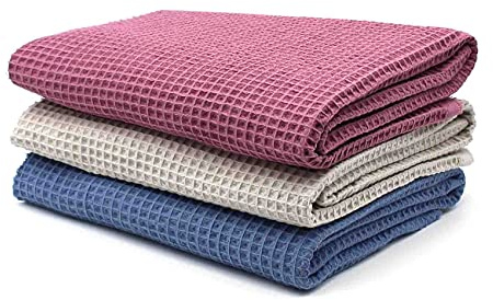 VmG-Store 3 x våffelpiké-set vardera, 0,5 m x 1,5 m, våffeltyg, 100 % bomullstyg, Tex Standard 100 (set 17, set om 3)