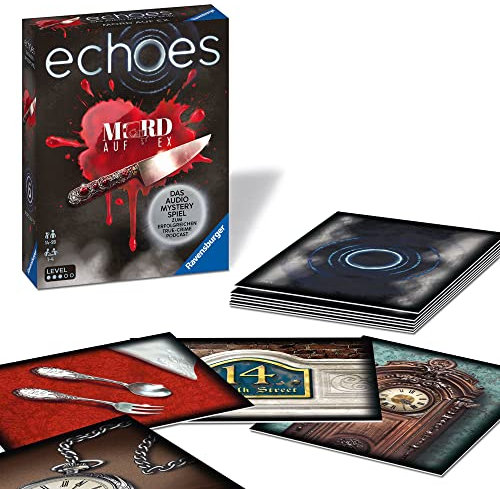 Ravensburger 20995 Echoes Mord auf Ex - Das Audio Mystery Spiel mit Linn und Leo vom True Crime Podcast Mord auf Ex ab 14 Jahren, Erlebnis-Spiel
