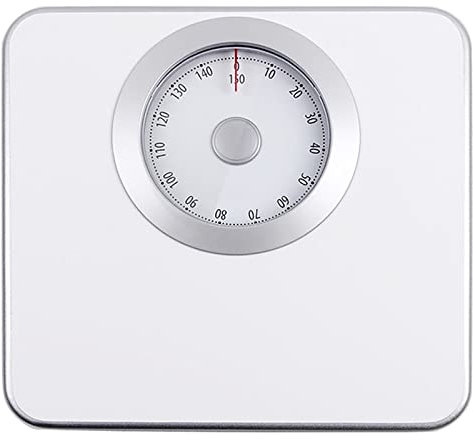 Mechanische Badezimmerwaage, Mechanische Personenwaage, rutschfeste Matte, schnelle, genaue, zuverlässige Waage – leicht ablesbares analoges Zifferblatt, ohne Batterie, geeignet für Schule, Krankenhau