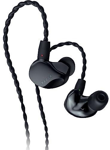 Razer Moray - Ergonomischer In-Ear-Ohrhörer für Streaming 24/7 (Hybrid-Dual-Treiber-Design, Ergonomisch flaches Design, Beste passive Schallisolierung) Schwarz
