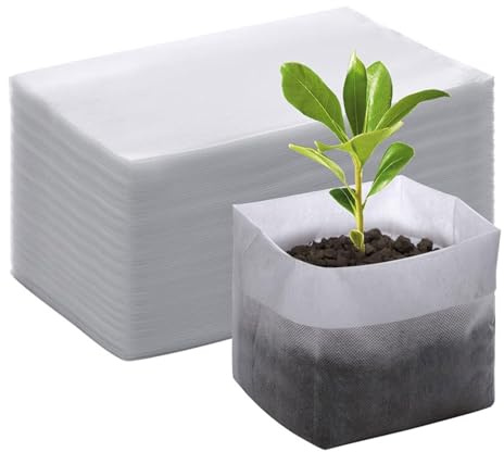 Maxtonser Sacchetti per semina di germinazione in tessuto non tessuto per interni, sacchetti per la coltivazione di piante da vivaio, sacchetti per piantare fiori, forniture per giardinaggio,