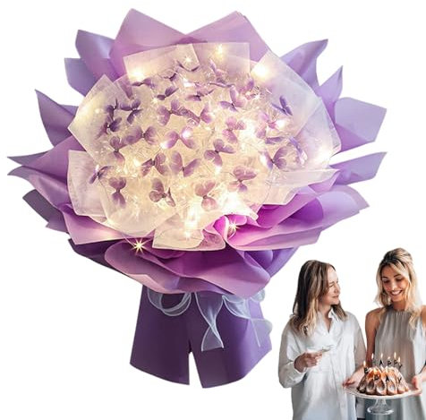 Schmetterlings-Blumenstrauß | Kreativer Schmetterlingsstrauß Set | Blumen Unvollendete Kits - Simulation Blumensträuße Handgemacht Für Geschenk