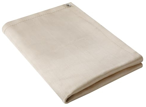 Kraftig Svetsfilt Brandsäker, 180x120cm Svetsfilt i Glasfiber 8mm Tjock Brandskyddande Filt Presenning med Genomföringar Värmeisolerande Svetsgardin för Campingspis BBQ Grill