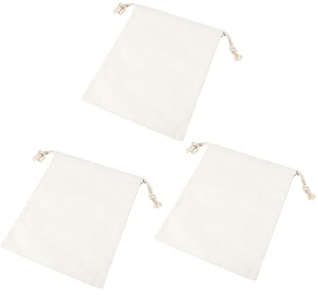 COLLBATH 3 Stücke Kordelzug Beutel Baumwolle Kordelzug Tasche Lagerung Taschen Candy Dekorative Tote Swag