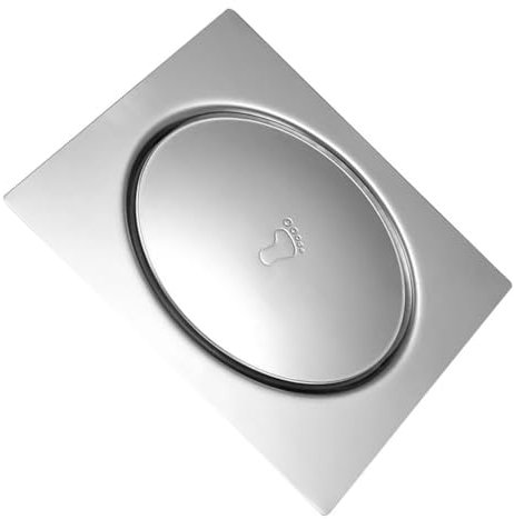 Colador de drenaje de suelo de pie, tipo rebote, desagüe de ducha cuadrado, colador de pelo para baño y ducha, fácil de usar