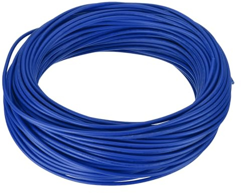 sourcing map Filo di collegamento in PVC incagliato 20AWG, UL1015 600V 30m/100ft filo elettrico in rame stagnato blu 221 F per collegamento interno