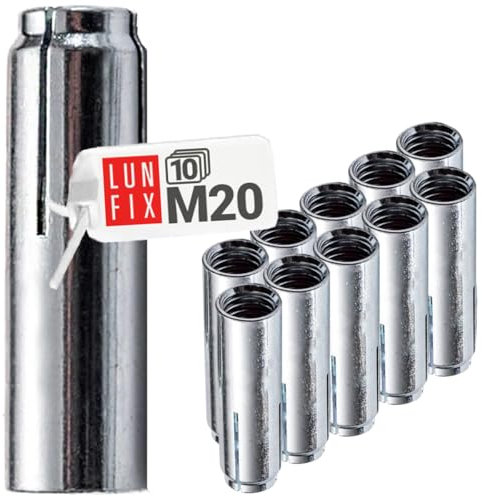 M20 - Anclajes de impacto (10 unidades, acero galvanizado)