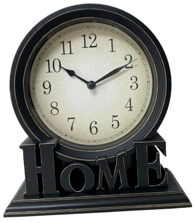 F Fityle Vintage Desk Clock Table Clock Standing Clocks Mantel Table Clocks for Living Room Hallway Bedroom Loft Dorm Home Office,Home-B
