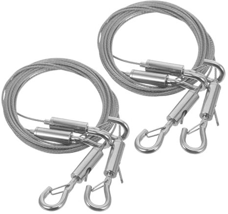 Vaguelly 2Pcs Adjustable Picture Hanging Wire Kit Stainless Steel Wire Rope for Gallery Display for Photos Artworks and Signs Durable Easy to Use Resistant