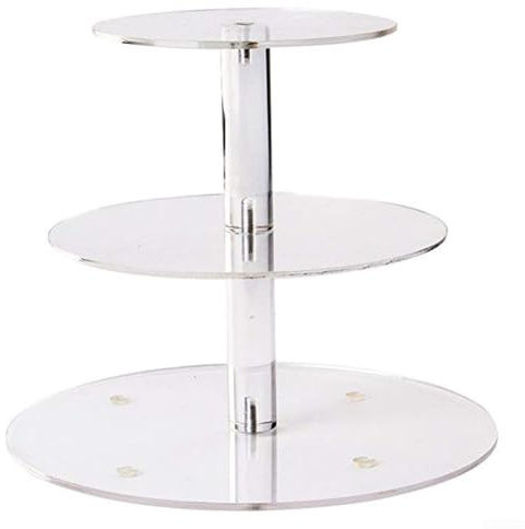 Alzata per torte staccabile a 3 strati in acrilico per dessert e frutta, perfetta per matrimoni ed eventi di compleanno