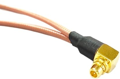 bodateng LIHUA MMCX hane höger vinkel till 2X SMA 2 hålpanel Y typ splitter kombiner pigtailkabel för 15 cm 6 tum WI/*FI-router (50 cm)