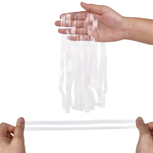 NBEADS 40 Pcs Bandes Élastiques Transparentes, 10mm Bande Élastique en TPU Sangles de Reliure Robustes pour Livres Appareils Photo Fournitures de Bureau Cuisine Maison Emballage Fixation, 50cm