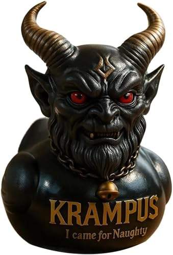OYCXXCX Krampus-Ente als Sammlerstück, Weihnachts-Krampus-Ente, Düstere satanische Entenfigur, Scherzartikel für Fans von schwarzem Humor, Einzigartige Gothic-Geschenke & Sammlerstücke, Halloween