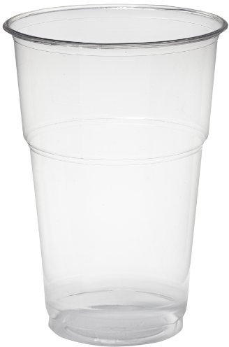 PAPSTAR 16175 70 Kaltgetränkebecher, PLA pure 0.4 Liter, Durchmesser 9.5, Höhe 13.2 cm glasklar mit Schaumrand