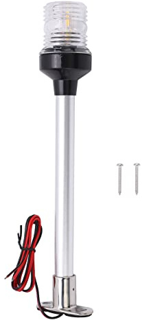 Uadme Feux de Navigation pour Bateau, Lampe de Navigation LED, Feu de Signalisation de Voile, pour Bateau et Yacht 360° Blanc pur 12V - 24V