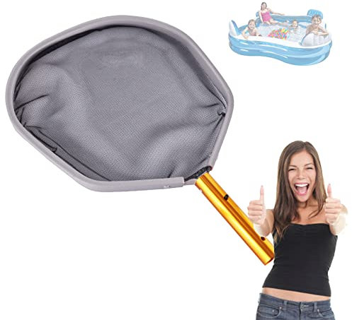 SRHIMEOS Red de Piscina, Skimmer de Hojas para Piscinas Recogehojas Fondo Superficie para Limpiar Escombros de Piscinas Spas (sin incluir el Poste)