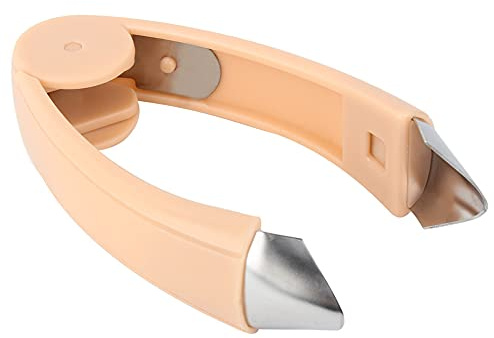 Pelapatate per Ananas, Strumento per Rimuovere il Gambo della Fragola in Acciaio Inossidabile, Corer e Affettatrice per Ananas, Clip per Ananas, per Frutta Gadget Utensili da Cucina (Arancia)