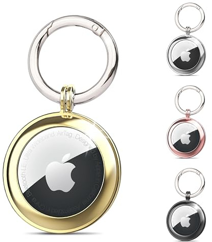 RECKNEY AirTag-Halter für Apple-Schlüsselanhänger, kompatibel mit Apple AirTag, Airtag-Hülle, Apple AirTag für Autoschlüssel, Brieftaschen, Taschen, Gepäck