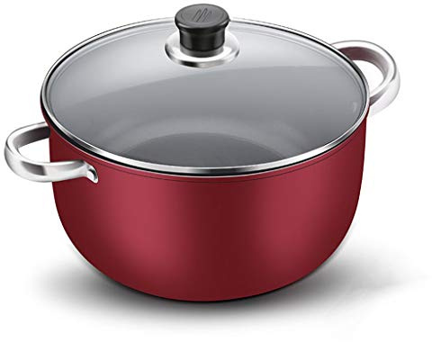 Non-Stick Pot Thick Soup Stew Pot Cook Noodles Hot Milk Porridge Pot Gas Cooker Universal Induction Pot (Size : Diameter 22cm) (Diameter 22cm)