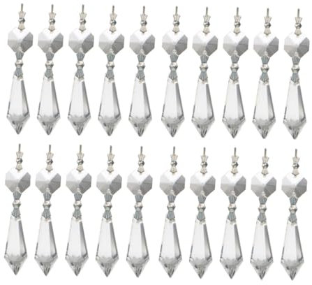 VANZACK 20 Piezas decoración navideña Natal decoração prismas para Ventanas Cristales de araña Colgantes de Bolas de Cristal Colgantes de Cristal de araña Encendiendo Bola de Cristal