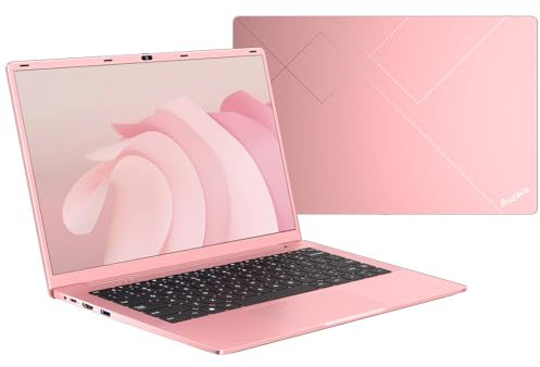 Ordinateur Portable 14 Pouces Celeron N5095(jusqu'à 2,9 GHz) 8Go DDR4 Win11 256Go SSD Extension 1To 5G WiFi HDMl FHD PC Portable avec Souris sans Fil qwerty Clavier AZERTY Membrane du Clavier - Or