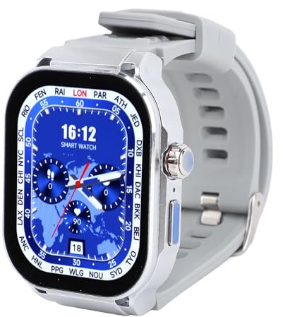 Smartwatch 2,06 Tums HD-skärm Samtalspåminnelse Flera Sportlägen Vattentät Droppsäker Sportklocka Utomhus (Silver)