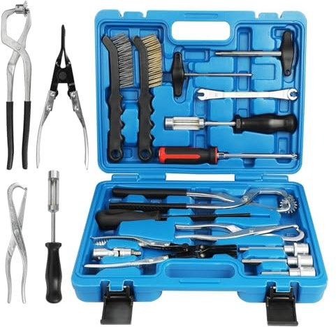 LIROPAU 15 Tlg Bremstrommel Werkzeug Satz Kfz, Bremstrommel-Werkzeugsatz zum Wechseln/Reinigen für Scheibenbremsanlagen und Trommel, Werkstatt Montage