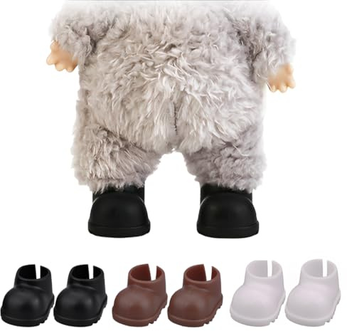 EIHI 3 Paire de chaussures de poupée assorties aux chaussures des peluches pour poupée, assise et debout, peluche non incluse, cadeaux pour les filles