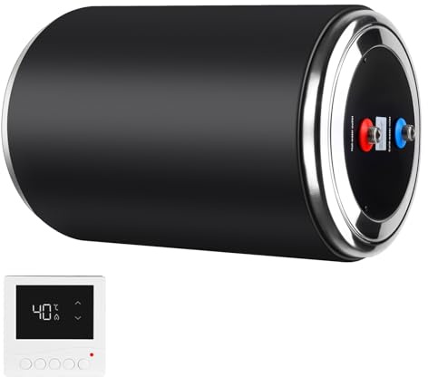 Calentador de agua de doble potencia, 12 V CC 200 W/230 V CA 1500 W, 10 L, para caravana, camping, enchufe británico, calentador de agua de tanque de 230 V, instantáneo para RV, para caravana con