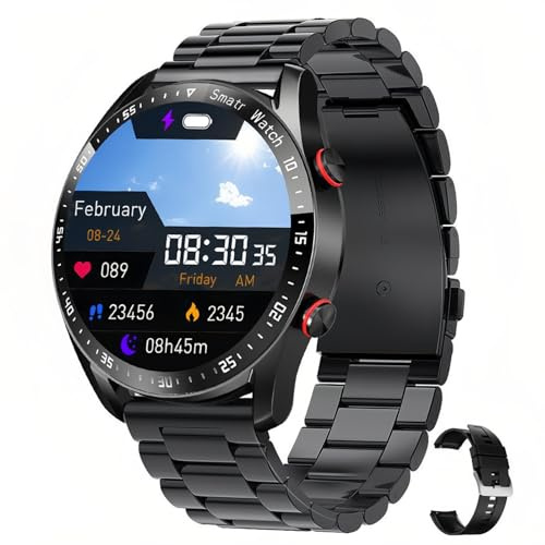 Bewinner Smart Watches for Women Men, 1.5 Inch LCD Touchscreen Smartwatch with Call & Music Control, Fitness Tracker Watches, IP67, Steps Tracking
