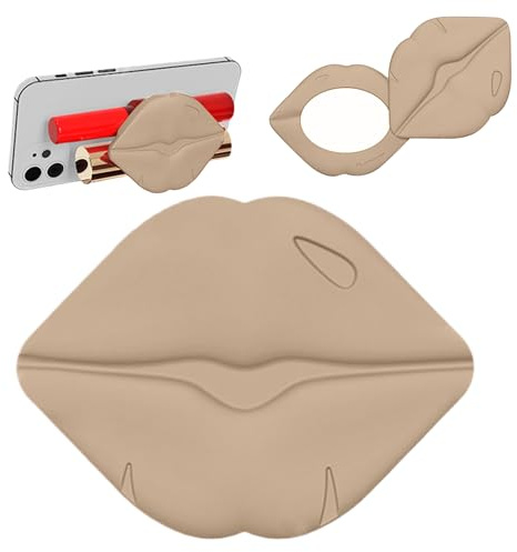Support Adhésif Pour Brillant À Lèvres Et Baume,Dispositif De Rotation À 360 Degrés Avec Miroir Réglable Et Flexible | Coque De Téléphone Avec Porte-Rouge À Lèvres,Pour Maison Voyage Famille Femmes