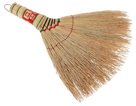 jojofuny Spazzola Piccola in Paglia di Sorgo Naturale Scopa Intrecciata Mano Pennello Morbido per Pulizia Dettagliata di Tavoli Divani Letti e Uffici Leggera e Durevole per Interni