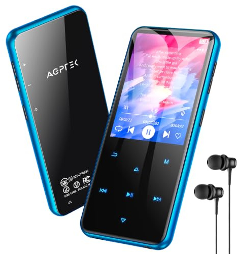 AGPTEK 16GB MP3 Player with Bluetooth, M3 2.4'' Player with Speaker