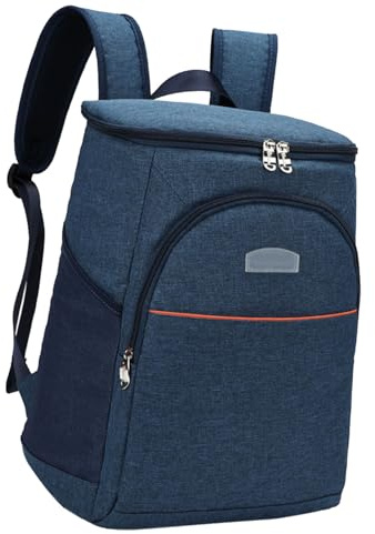 BTOSEP Mochila refrigeradora con diseño aislado con papel de aluminio engrosado para camping y picnics, tela Oxford espaciosa, 1 unidad ( oscuro)